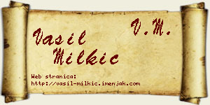 Vasil Milkić vizit kartica
